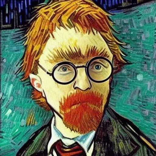 Harry Potter painted by Van Gogh