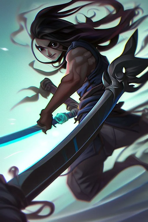 For Yasuo from league of legends, create a PFP that features a stylized version of his wind sword, with blue and white colors to represent his wind abilities. You could add some special effects, such as a glowing aura around the sword or some wind particles, to give it a more dynamic look.