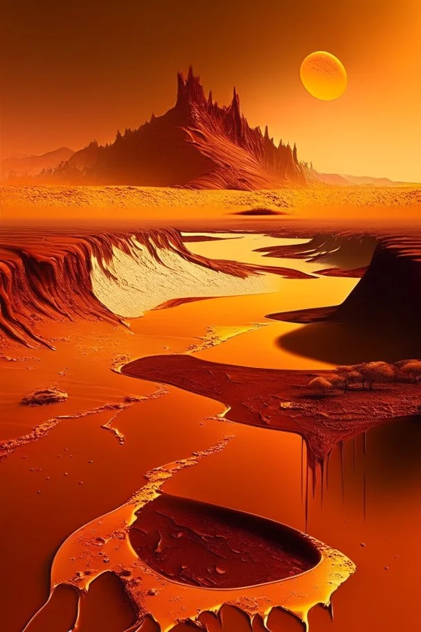 golden bloody landscape