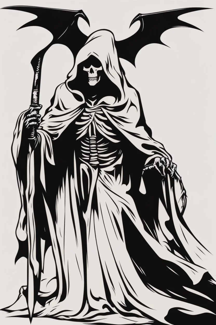 Extremely simple logo representing the shadow of the grim reaper