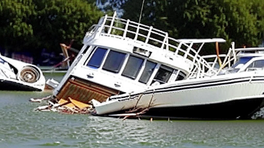 two drunk men crash and sink docked boat