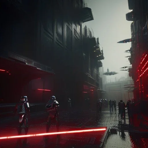 Star wars, İstanbul, alien invasion, unreal engine 5, dramatic lighting, blade runner lut, hyper realistic, cinematic lighting, 8k