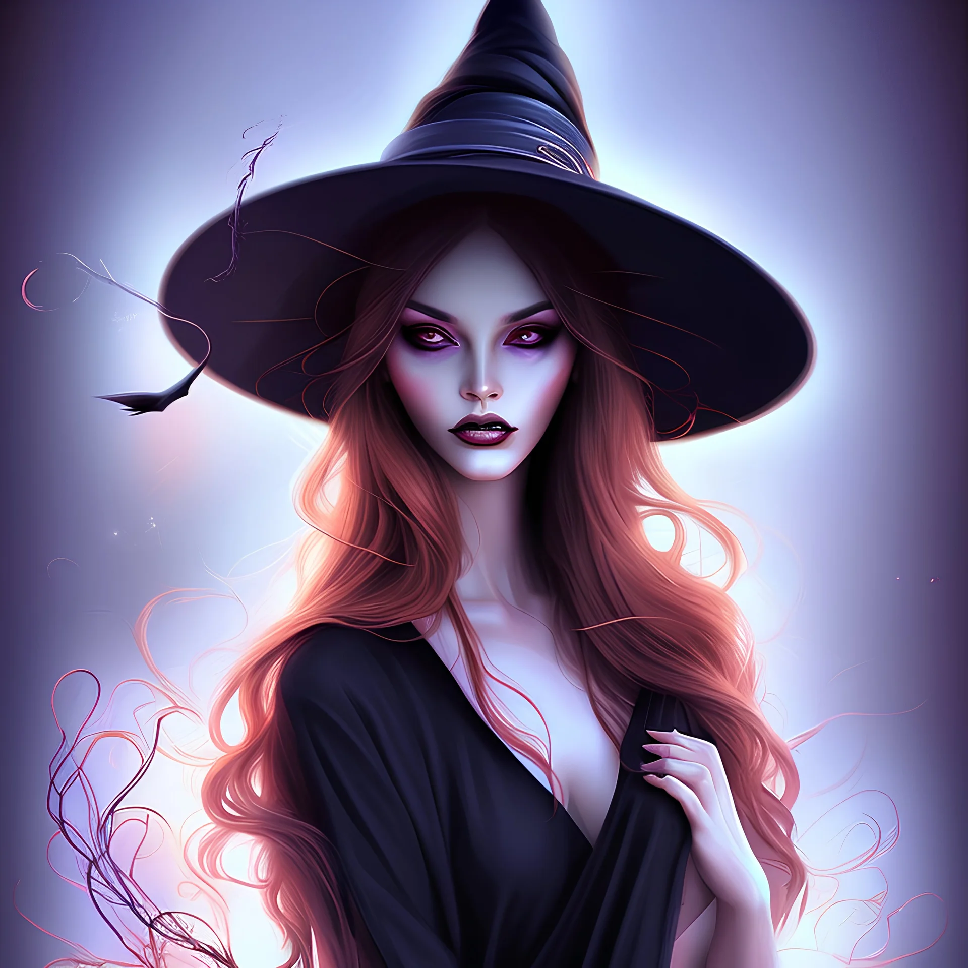 woman witch digital art