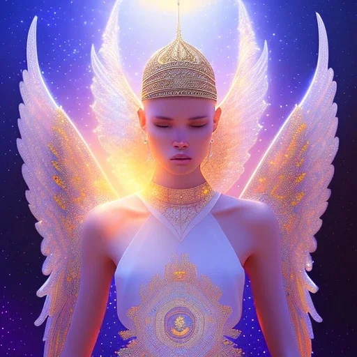 African crystal angel palace ! soft background | god rays | intricate | elegant | galactic landscape | highly detailed | illustration | depth of field, luminosity, ultra sharp focus, ultra high definition