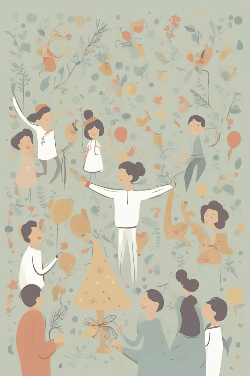 illustration of togetherness new year