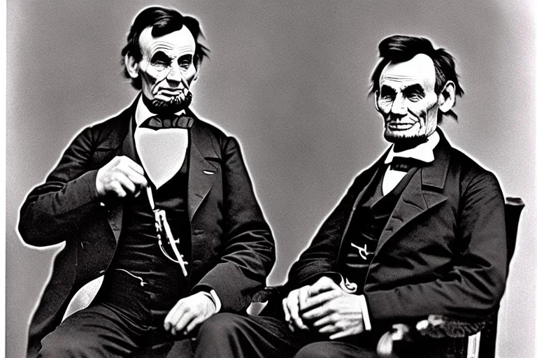 Abraham lincoln Screaming and playing lead guitar