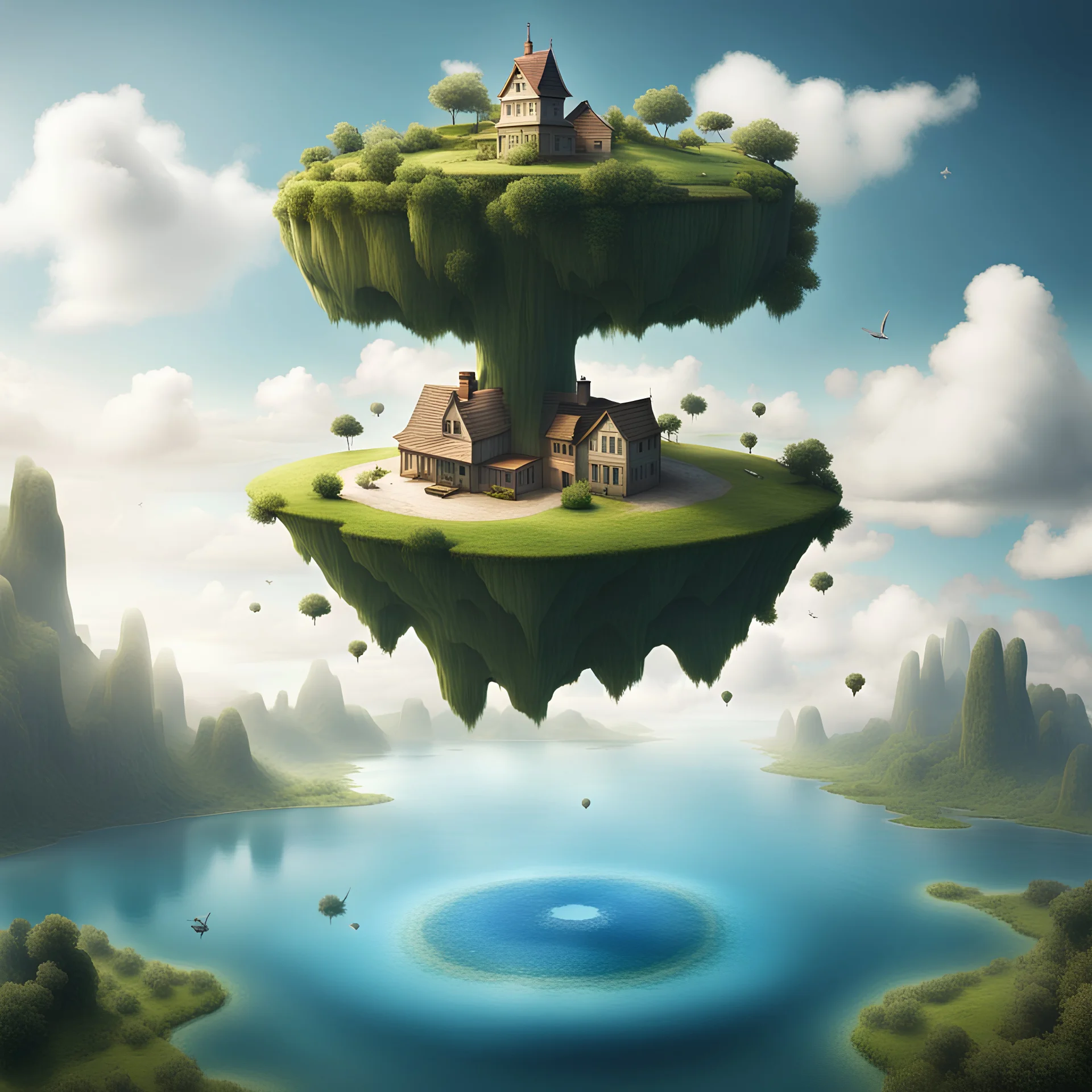 Create a Island where its Floating in the air