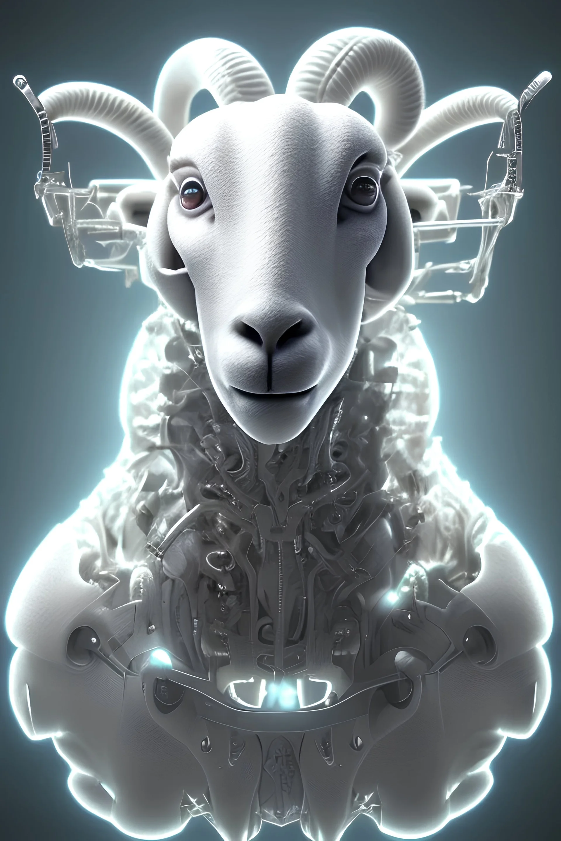 sheep brain cyborg, matrix style