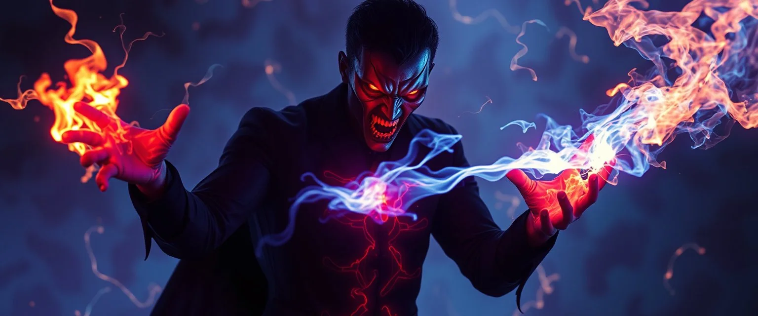 plasma vampire flickers like hypnotic fire