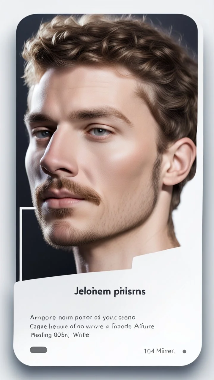 profile card and picture of white person