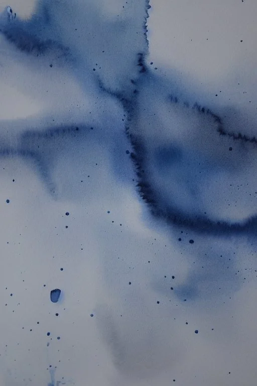 Abstract wet watercolour, grey blue