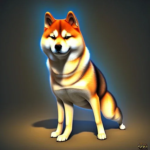 sad shiba inu, psychic ethereal orbs