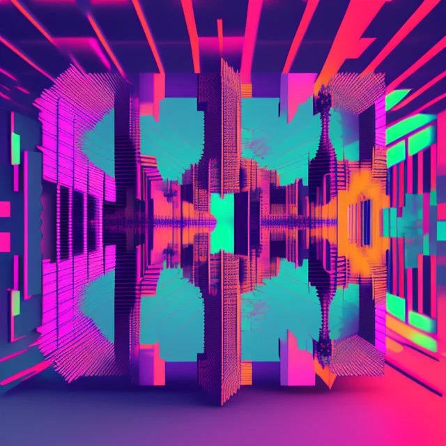 glitch art in 3d