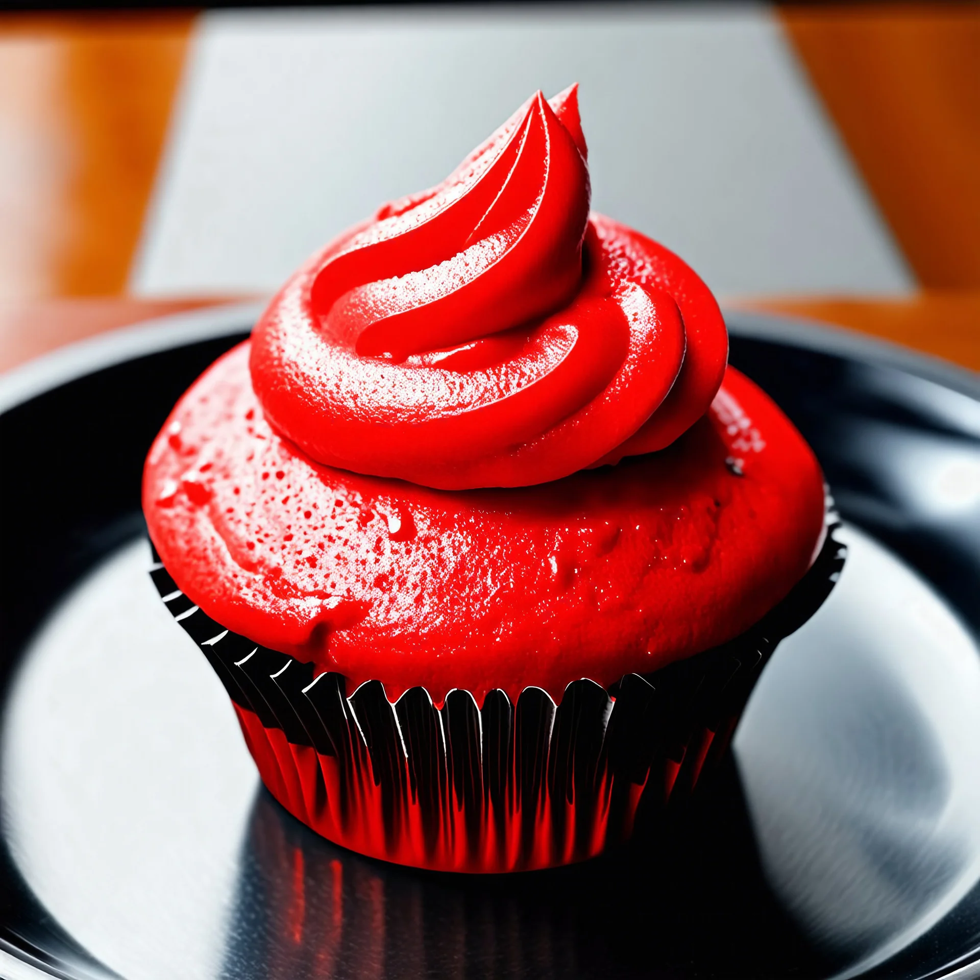 "go on, eat me. i am delicious" said the flesh cupcake on the metal gear plate, pulsating red with temptation.