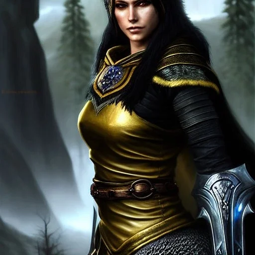 ultra detailed fullbody Portrait in oil on canvas of beautiful female DemonHunter with Skyrim Elven Masks and armor,extremely detailed digital painting, extremely detailed face,crystal clear Big eyes, mystical colors ,perfectly centered image, perfect composition,rim light, beautiful lighting,8k, stunning scene,extremely sharp detail,finely tuned detail, ultra high definition raytracing, in the style of Simon Bisley and Frank Frazetta and robert e howard and pablo oliveira and Ken Kelley