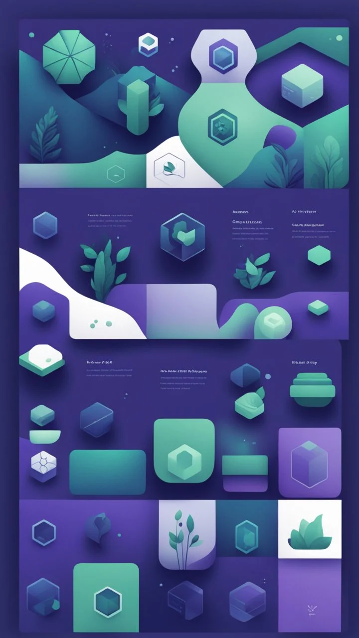 illustrations with a simple art style that show webiste's home page use dark blue-purple and green HEX:00FF00