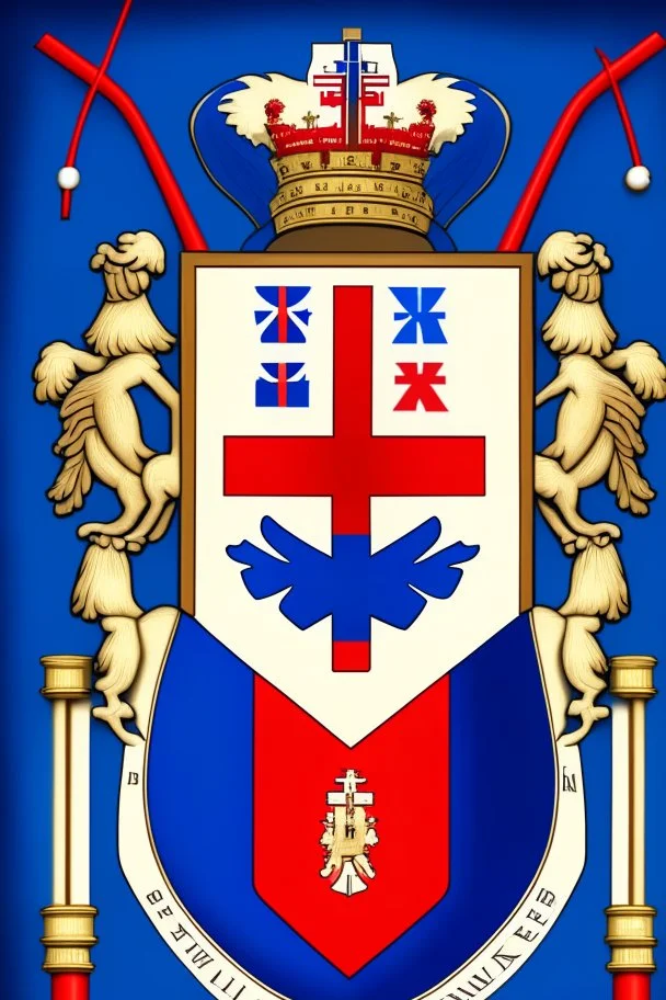 Slovak coat of arms, where instead of a cross there will be an Olympic pole with weights and instead of three arches in the background there will be volleyball balls