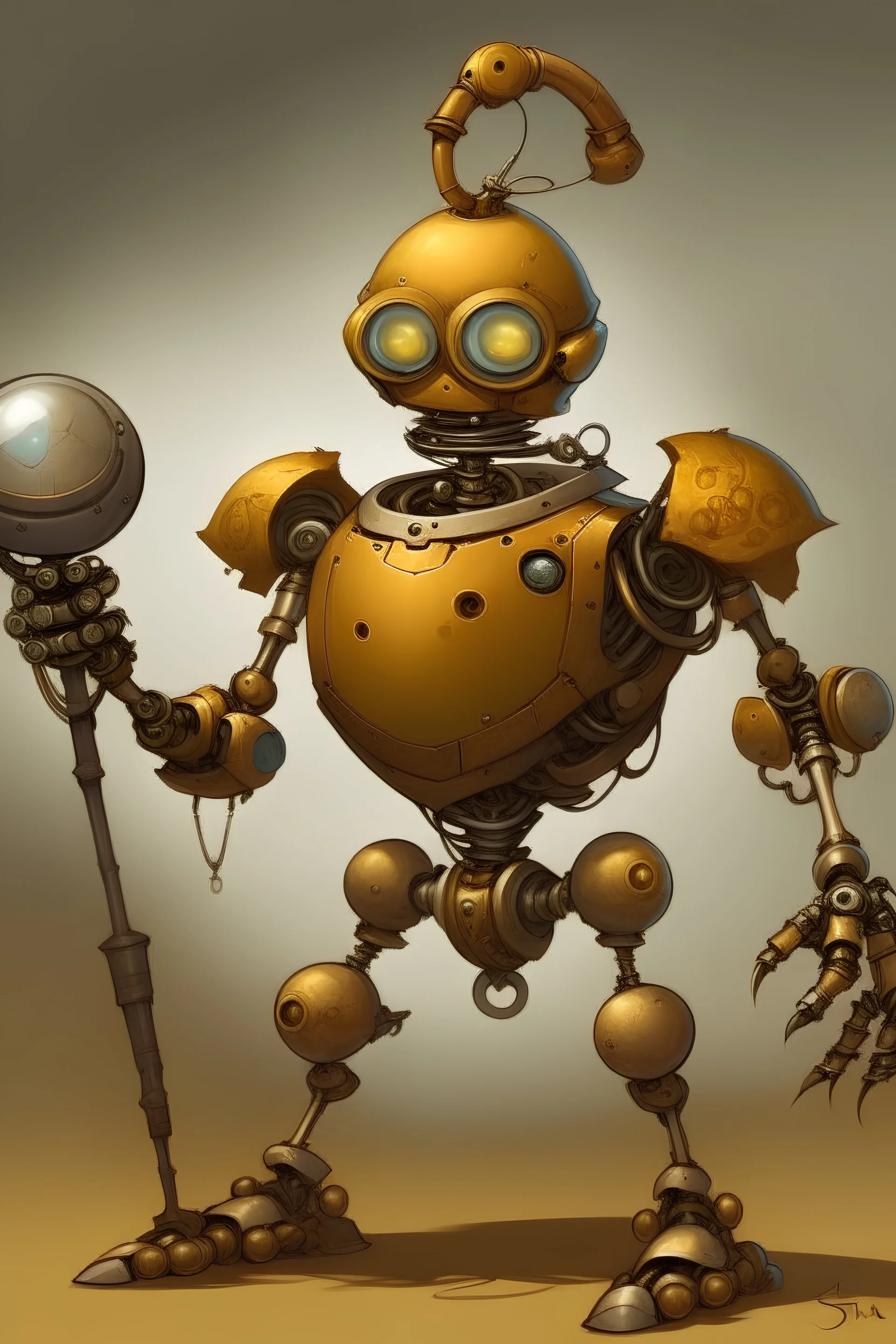 A potatoe with a bionicle arm steampunk