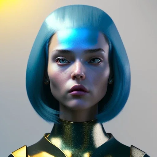 woman, rounded face, blue hair, round helmet, retro futuristic, latex coat, soft color, highly detailed, art stations, concept art, smooth, unreal engine 5, god rays, ray tracing, RTX, lumen lighting, ultra detail, volumetric lighting, 3d, finely drawn, high definition, high resolution.