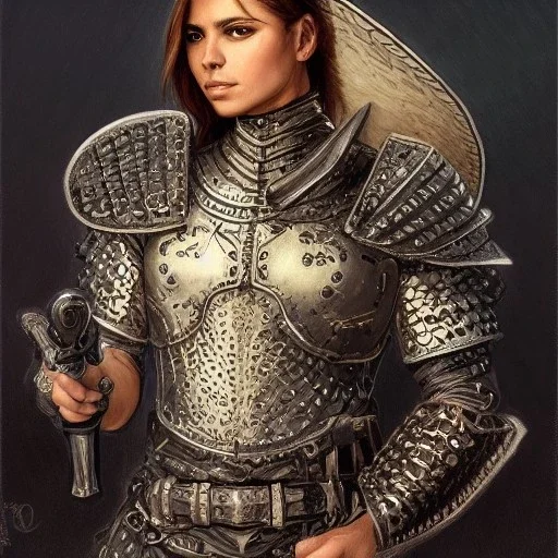 portrait,"Insanely detailed photograph of an armored mariachi warrior with sword", intricate chainmail charo,large Sombrero,elegant, highly detailed D20, digital painting, artstation, concept art, smooth, sharp focus, illustration, art by artgerm and greg rutkowski and alphonse mucha, 8 k