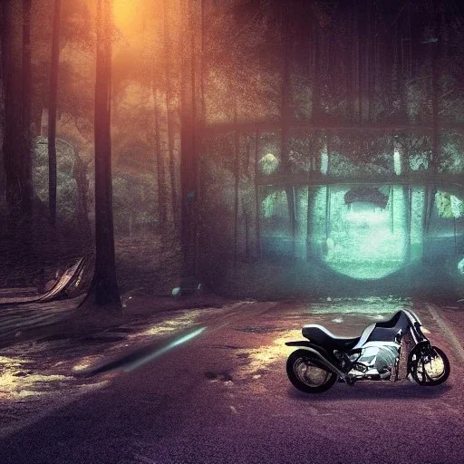 8k resolution beautiful cozy inviting Stoked biker cyberspace digital illustration matte painting.