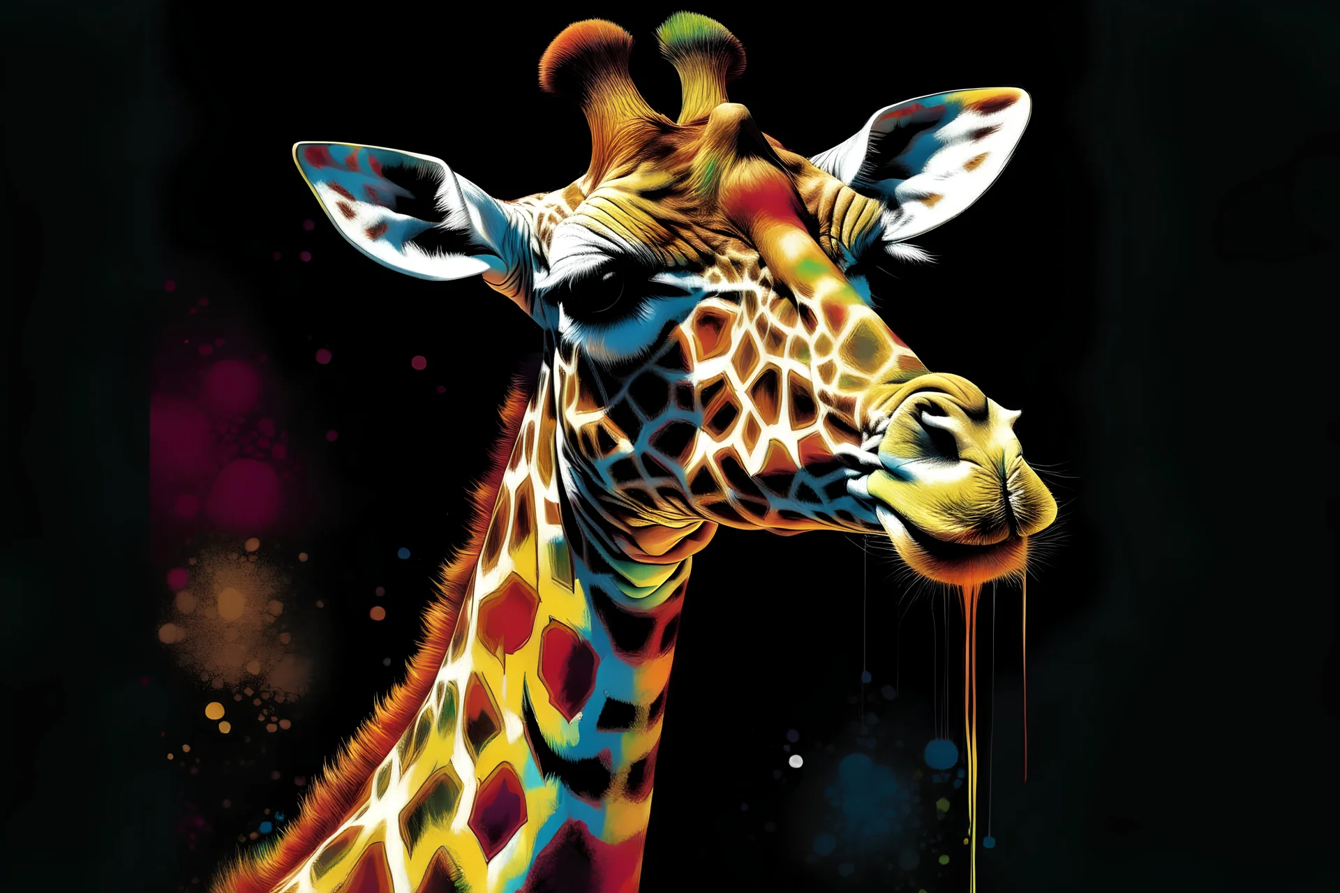 cover book art of lgiraffe wih stuning rich color