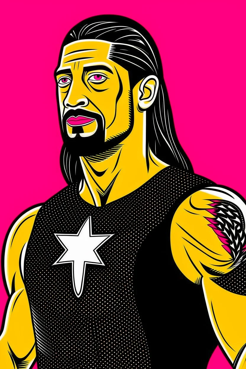 Roman Reigns American wrestler catoon 2d