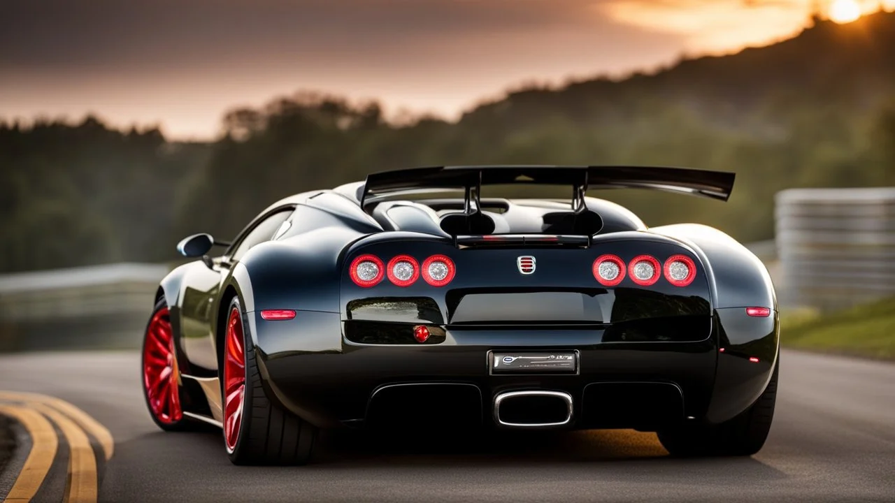 Dodge Bugatti Veyron ,rear view, desktop wallpaper, 4K, Cinematic