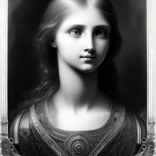 a young woman playing video games, Gustave Doré black and white illustration, beautiful eyes, beautiful face