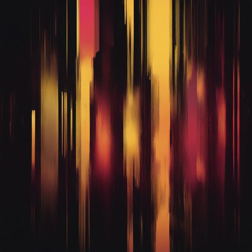 Powerful Glitch Background Using Colors Yellow Golden Maroon And Orange On Black.