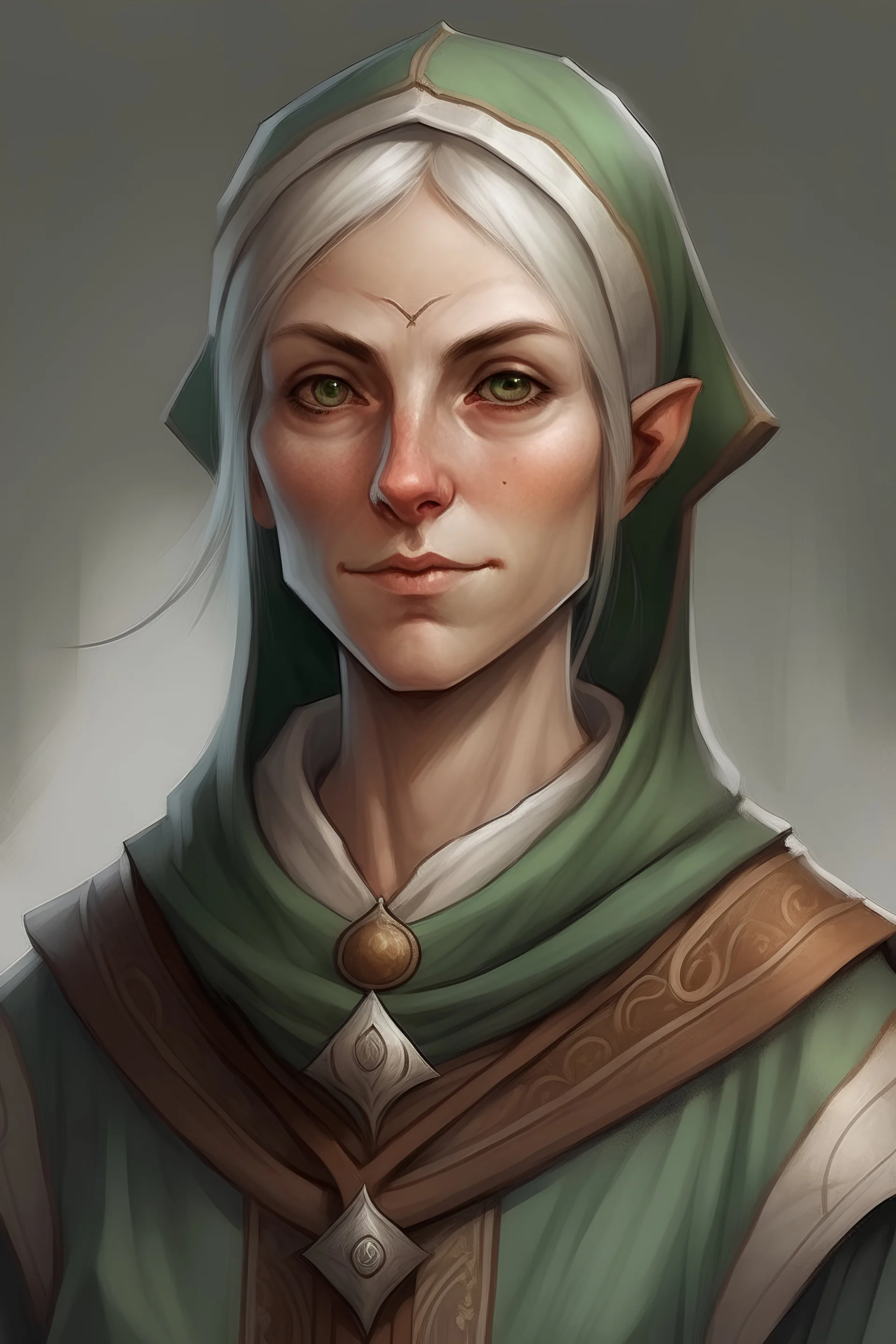 Portrait of a cleric she-elf