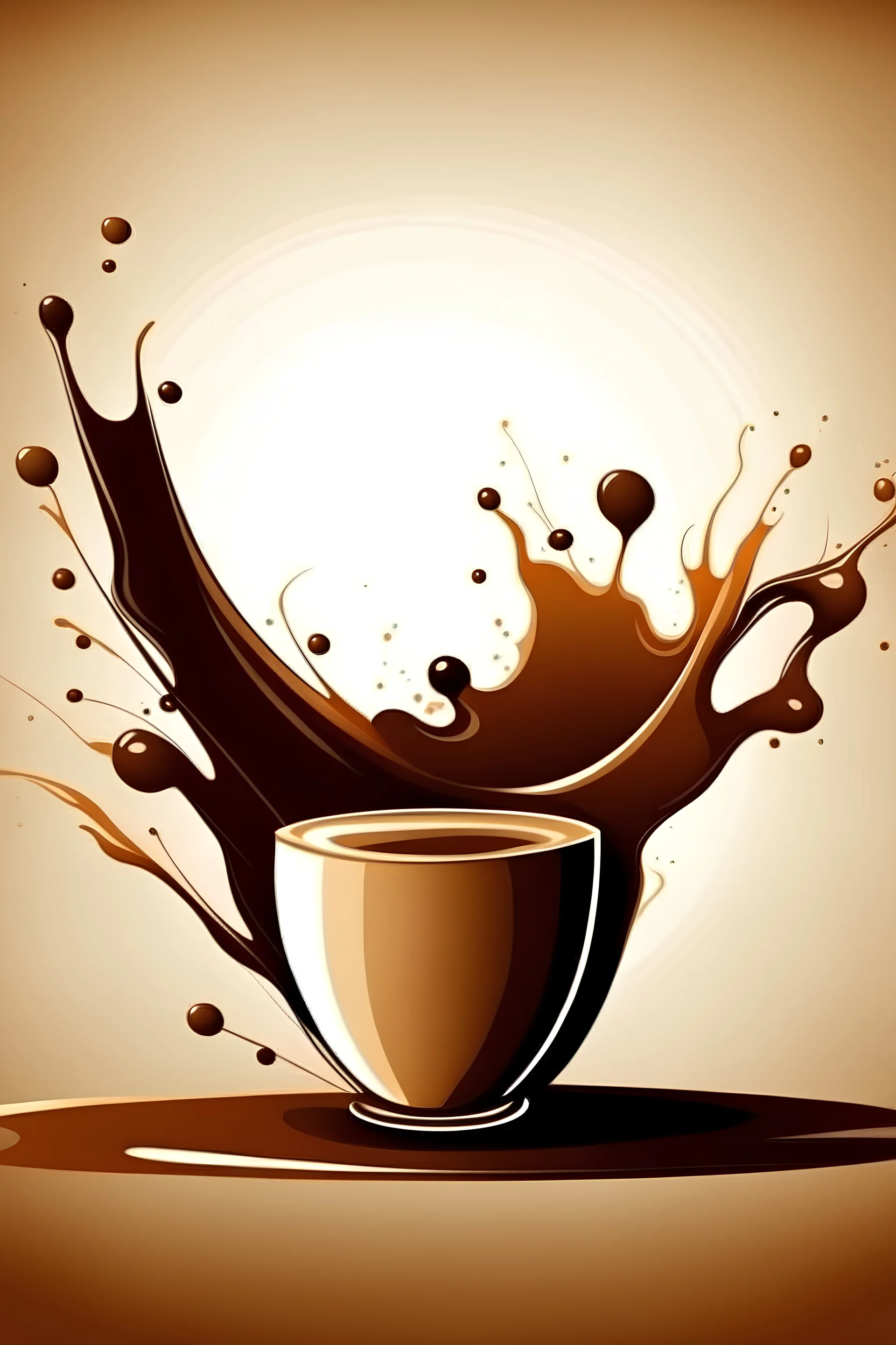 advertising background with a splash of coffee