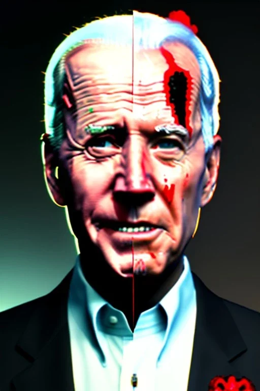 realistic image, joe biden zombie, arm cut and bleeding, night, walking with a limp, waist up view, dark ambient, highly detailed, sky background, concept art, unreal engine 5, god rays, ray tracing, RTX, lumen lighting, ultra detail, volumetric lighting, 3d, finely drawn, high definition, high resolution.