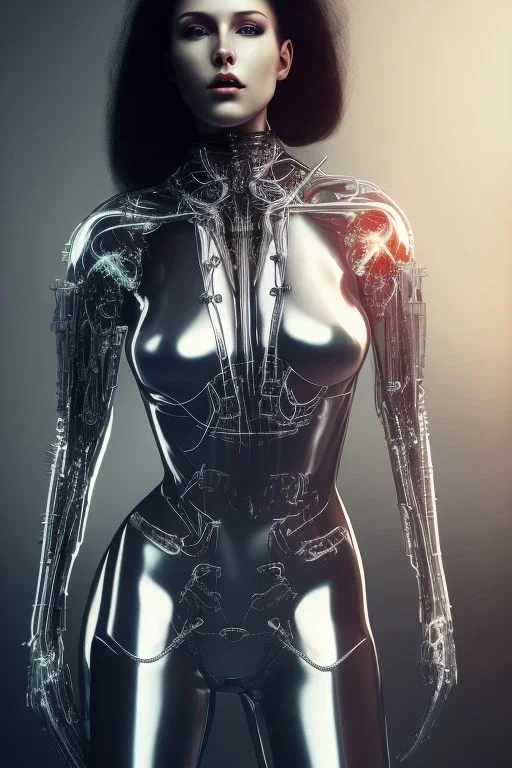 cyberpunk, white latex body, women, body portrai, open mouth, perfect skin, tron, cyborg , perfekt, real, dream, hr giger