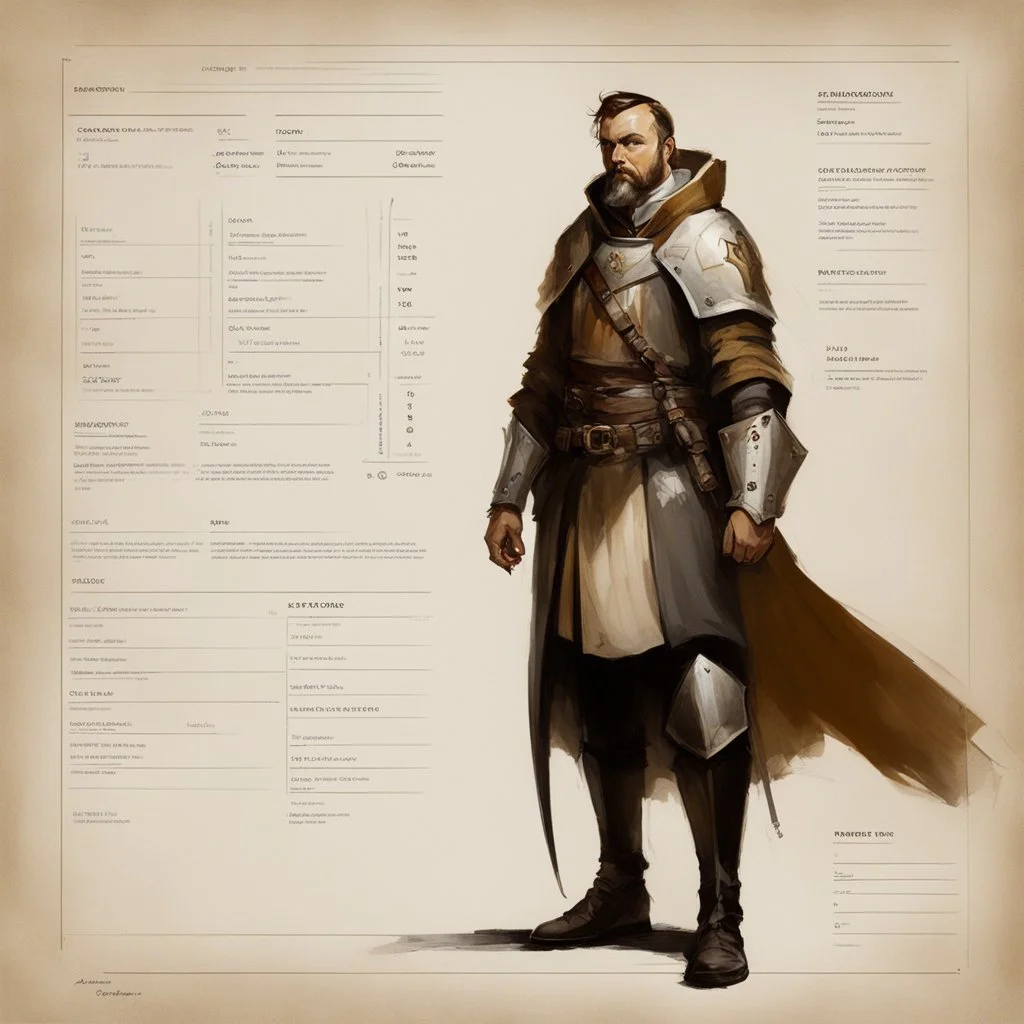 ConceptSheet by Guy Borremans: uccubus cleric with AD&D statistics