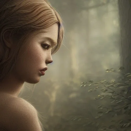 Woman ultra-realistic, highly detailed, masterpiece, delicate detailed, sharp focus, insanely detailed, fantasy art, intricate detailed, elegant, fog, Special Lighting, Vibrant, color Scheme, forest, unreal engine 5, trending on artstation