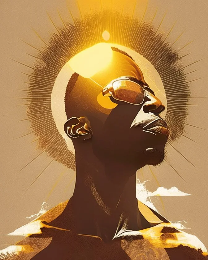 Black man under the sun design