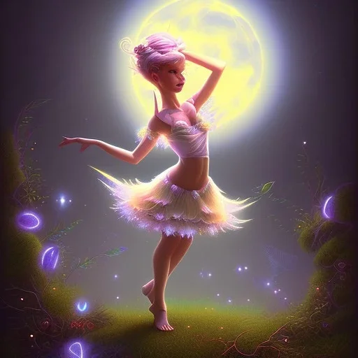 Pixie dancing in moonlight