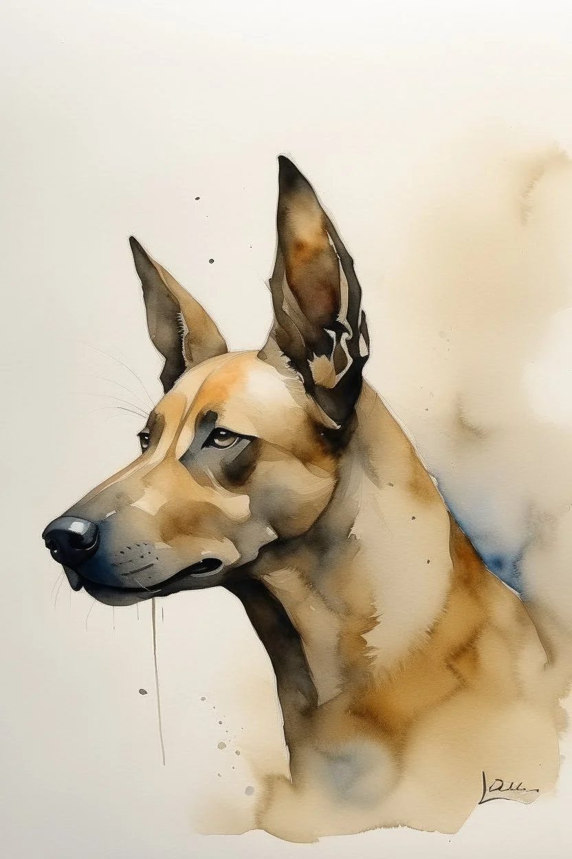 endre penovac dog zen watercolour