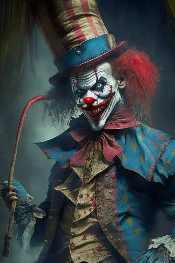 Van Helsing pretending to be a circus clown