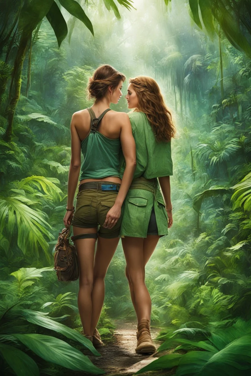 Deep within the lush and untamed jungle, Megan and Riley forged an unlikely bond. Their friendship had blossomed in the wild, where societal expectations held no power. Megan, with her adventurous spirit, saw beyond Riley's nerdy exterior, and Riley, grateful for Megan's acceptance, harbored a secret desire for something more. As they ventured deeper into the jungle, the air thick with humidity and mystery, Megan's journey took an unexpected turn. She stumbled upon a mystical artifact known as t