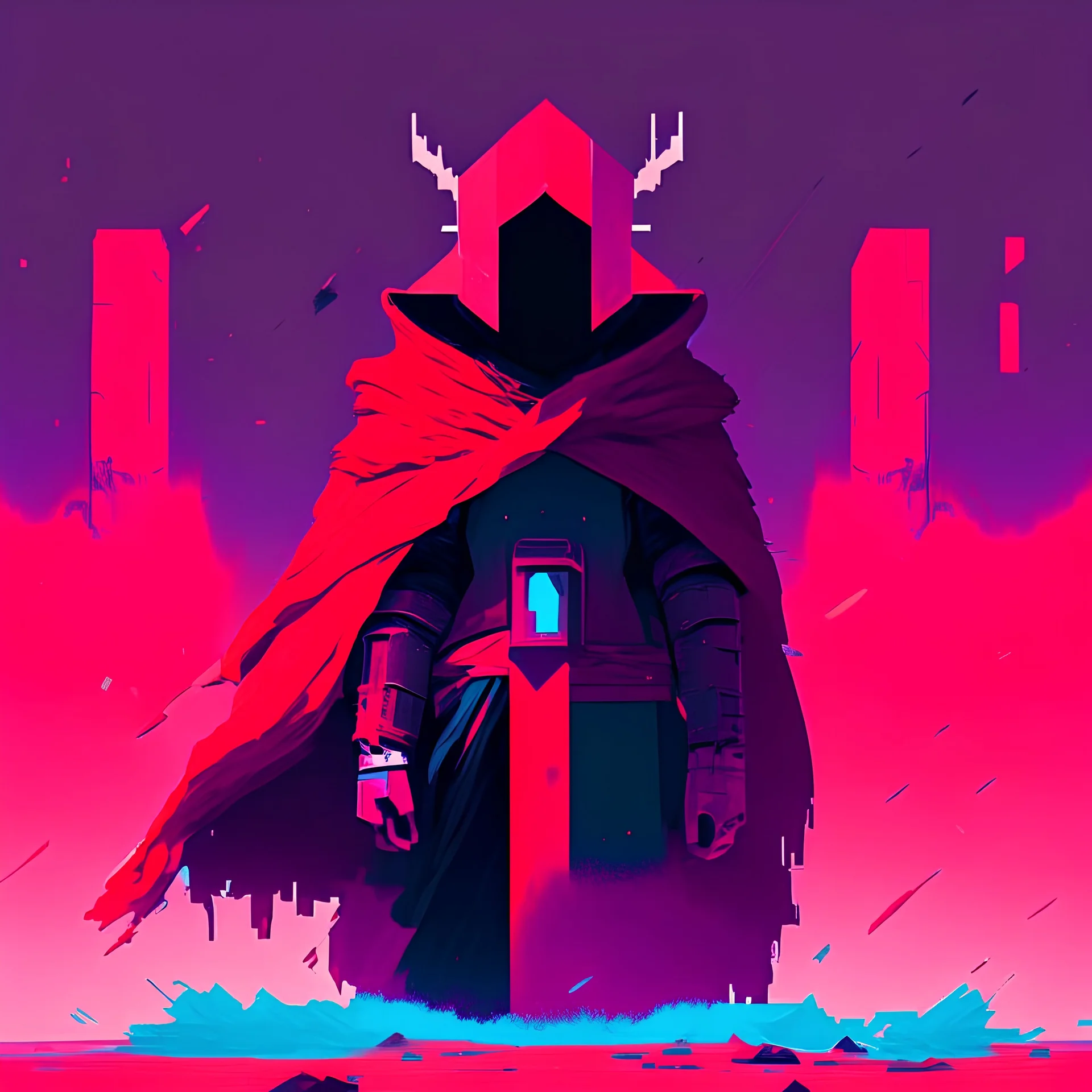 The video game Hyper light drifter facing judgement