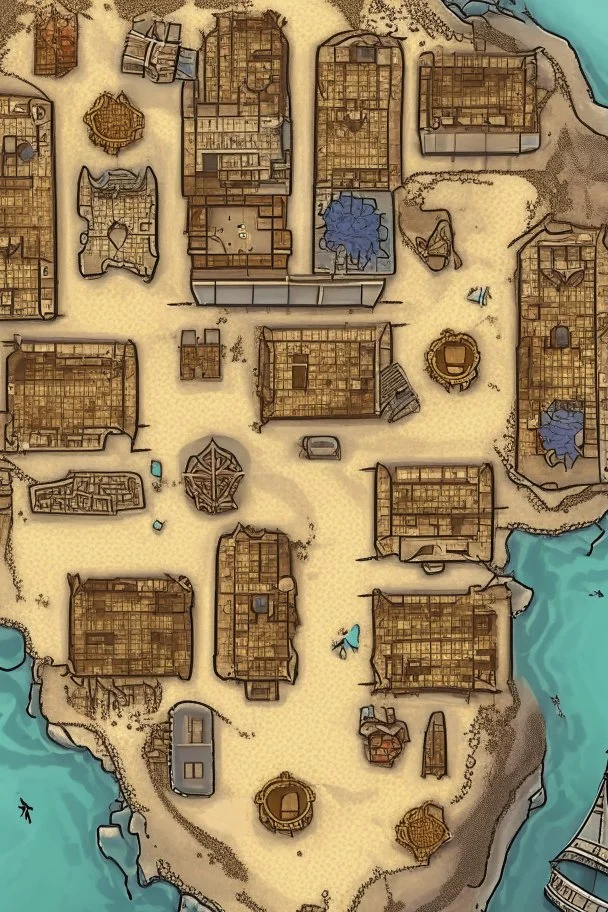 battlemap of a city