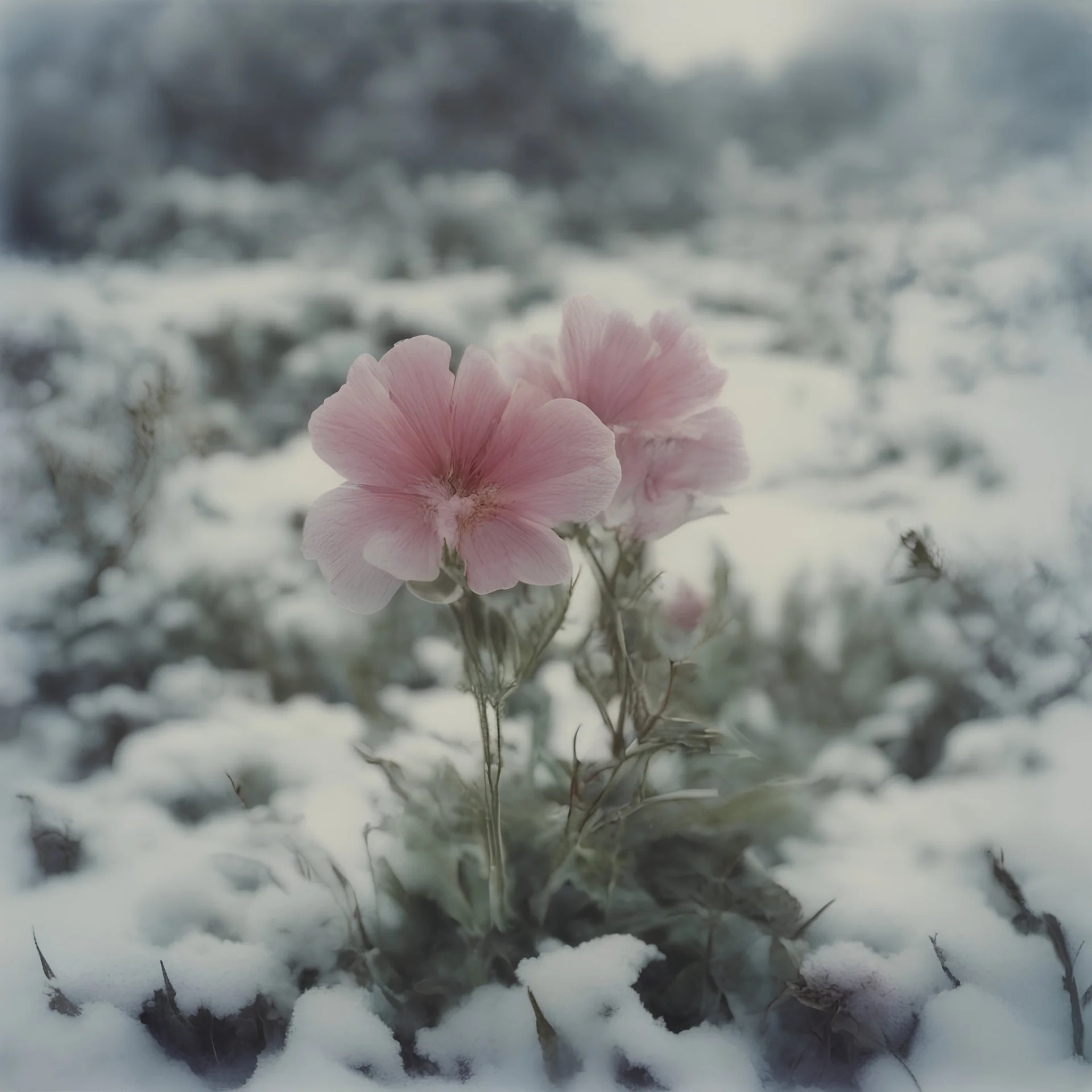 gillyflower in the snow, autochrome
