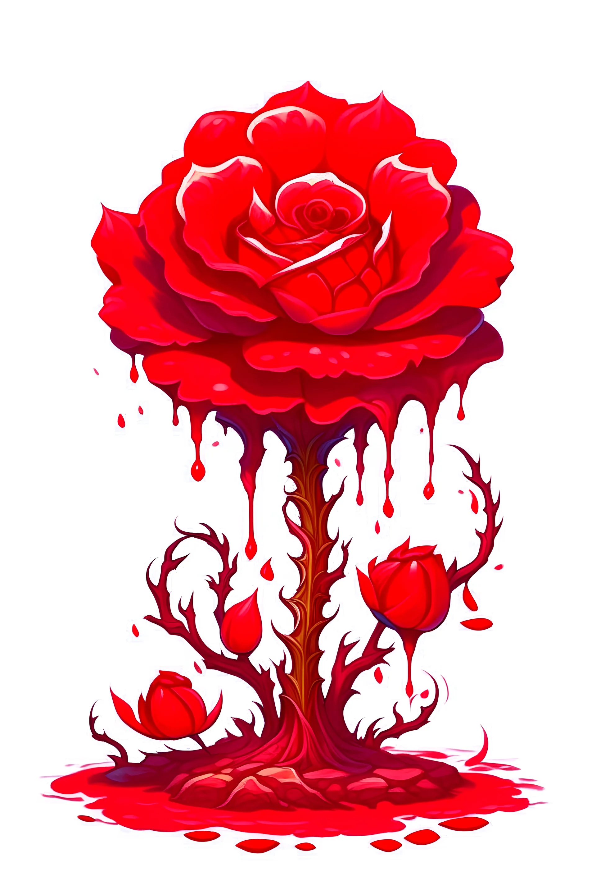 Una flor Roja estilo RPG