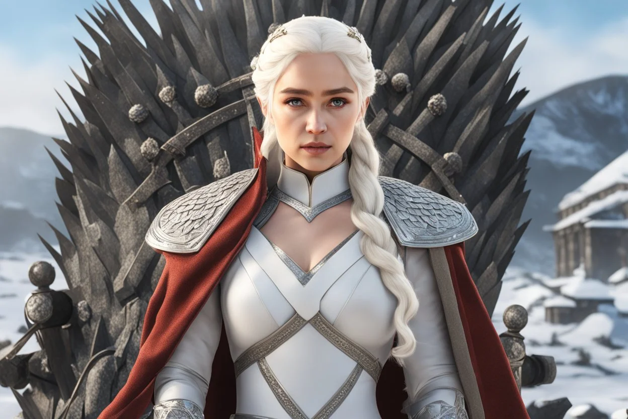 Daenerys Targaryen in 8k Afukuro anime artstyle , game of thrones them, white costum,winter, close picture, highly detailed, high details, detailed portrait, masterpiece,ultra detailed, ultra quality