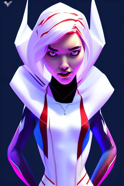 Spider Gwen from spider verse, cute, beautiful, portrait