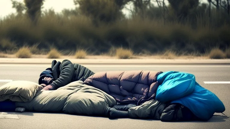 homeless people sleeping in the rental cars full of bugs