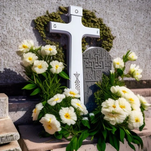 Greek flowered Epitaphios on Good Friday cannon eos r5 35mm f1,8lens detailed image