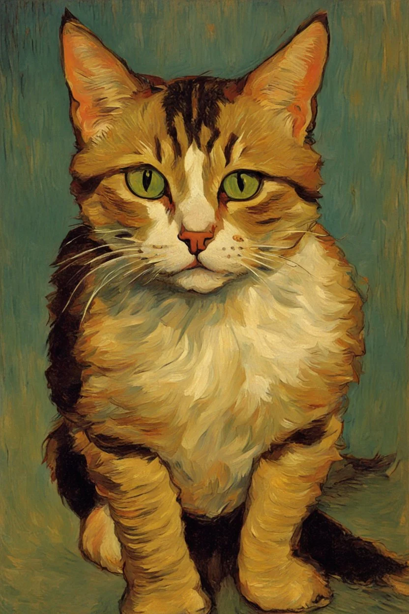 Portrait of a cat by Van Gogh